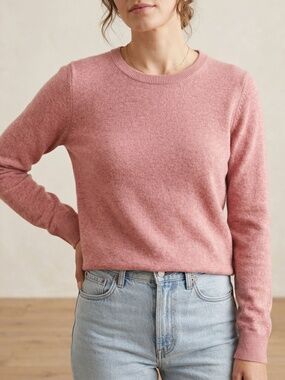 Croft & Barrow Coral Cable-Knit Crewneck Sweater Size L Women's